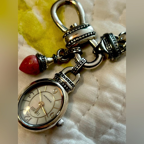 ESSLISSI Sterling Silver and Authentic Gem Charm Watch - Picture 2 of 11